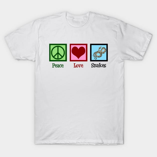 Peace Love Snakes T-Shirt by epiclovedesigns